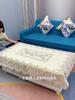 90*140cm Waterproof Oilproof Heat-resistant Wash-free Gold Foil TableclothTable Cover for Kitchen Living Room Decor