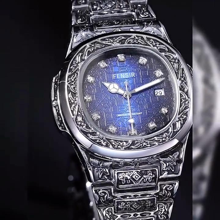 Men's Unique Luxury Retro Steel Strap Design Watches 2025 Unusual Sport Waterproof Watch For Man WristWatch Clock Reloj Hombre