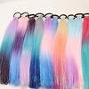 Colored Hair Extensions for Braids Ombre Ponytail Extension Colorful 18 Inch Crazy Tinsel Hair Day Accessories for Women