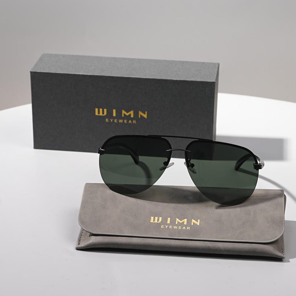WIMN Vintage Style Aviator Sunglasses Featuring Polarized Lenses and Anti-Glare Coating for Driving
