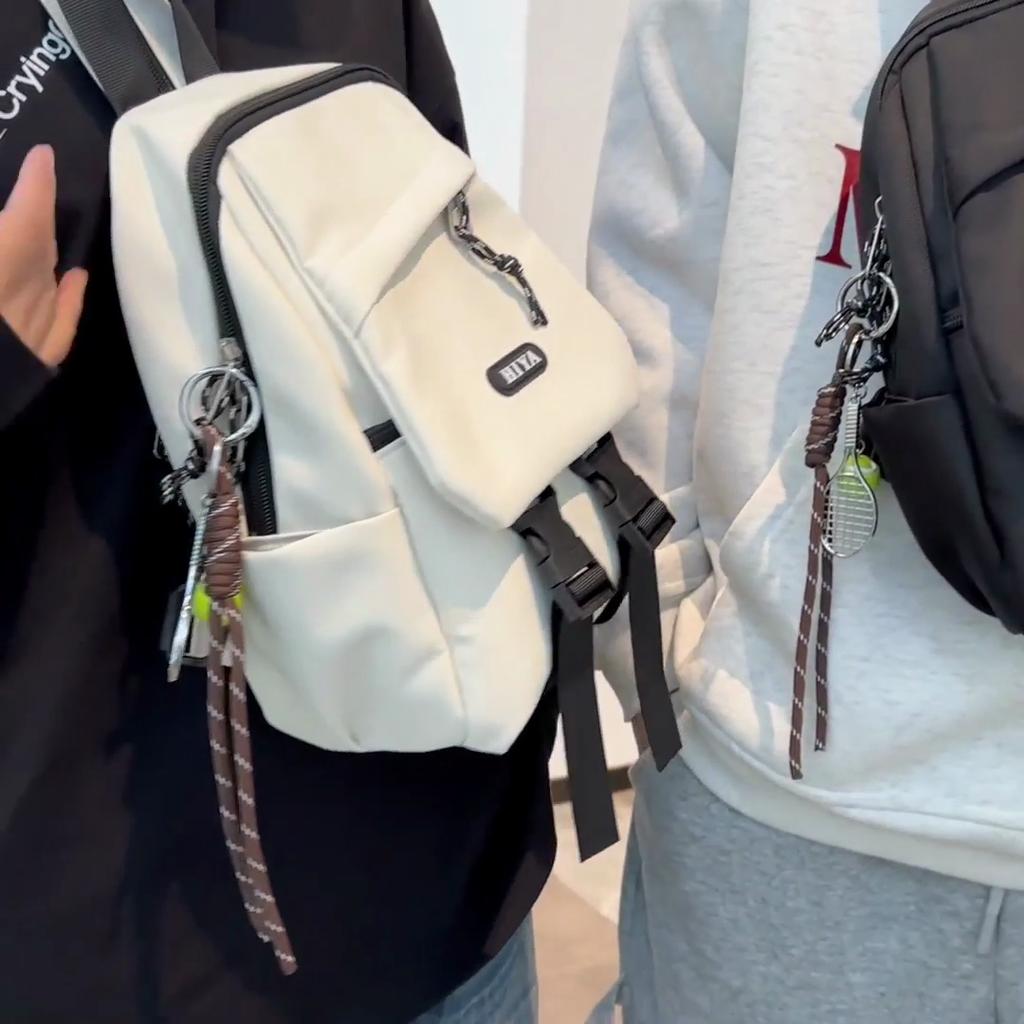 Pánská náprsní taška Dámská taška přes rameno Crossbody taška College Style Multifunkční batoh