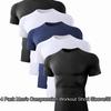 4 Pack Men's Compression Workout Short Sleeve/Sleeveless Shirts