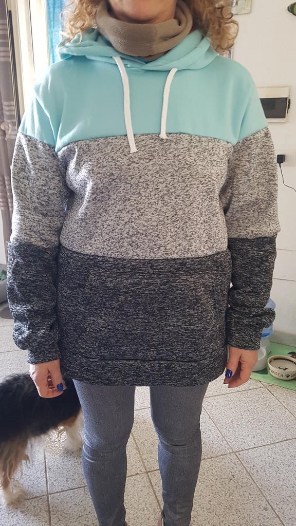 Felpa Con Cappuccio Donna Lonsdale - Logo E Strisce Su Manica