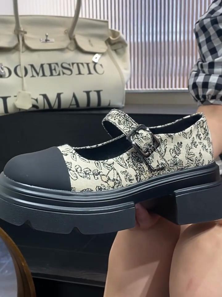 Genuine Leather Mary Jane Shoes Fashion Shoes Casual Non-tiring Women's Shoes