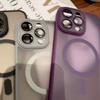 Magnetic Luxury Armor Shockproof Case For iPhone 16 15 14 13 Pro Max Plus For Magsafe Wireless Charge Cover Matte Translucent PC