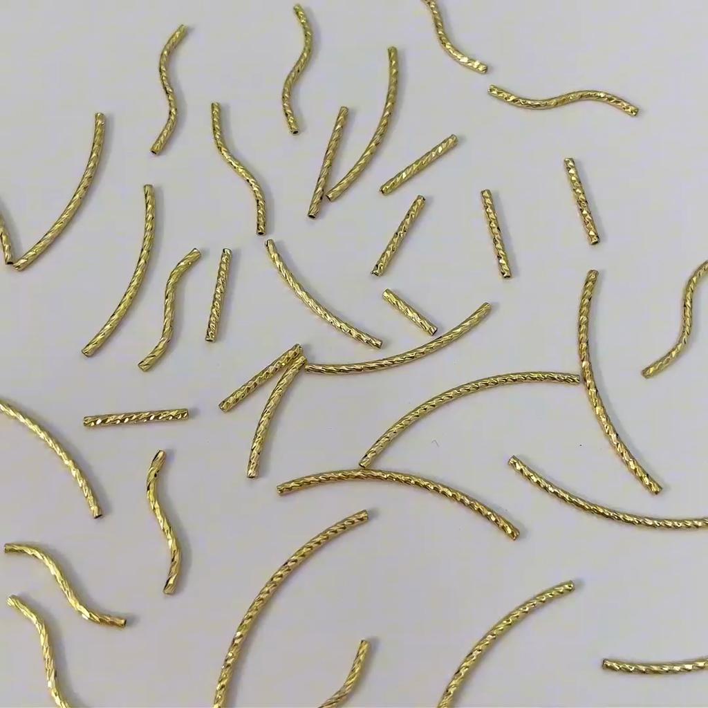Copper Batch Curved Charms Pipe For DIY Jewelry Making Craft Accessories