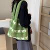 Yogodlns Knitted Handbags Female Large Capacity Totes Women's Shoulder Bag Summer Beach Bag Casual Hollow Woven Shopping Purses