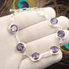 Natural Iolite Gemstone 925 Sterling Silver Jewelry Handmade Bracelet For Women RB-13-2