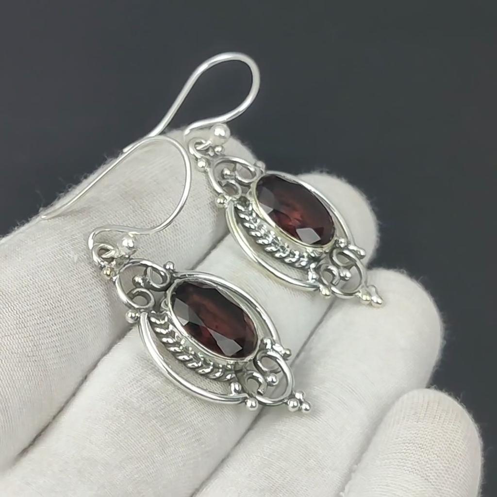Pink Amethyst Earring, Pink Amethyst Silver Earring, Amethyst Stone Earring, 925 Sterling Silver Earring, Gemstone Earring, Dangle Earring