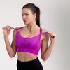 Women's High Impact Front Zipper Closure Adjustable Straps Seamless Padded Sports Bra