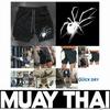 Spider Muay Thai Kick Boxing MMA Shorts Men Women Unisex Double Layer Quick Dry Breathable Sport Gym Fitness Workout