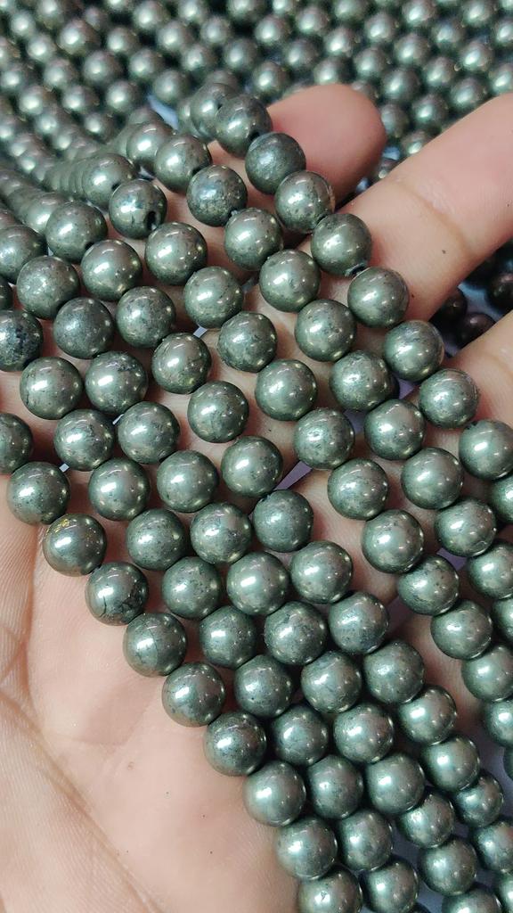 Natural Pyrite Rondelle beads, Pyrite Beads, 6mm 8mm 10mm Size Jewelry Making Beads, 14-15 inch Strand Beads.