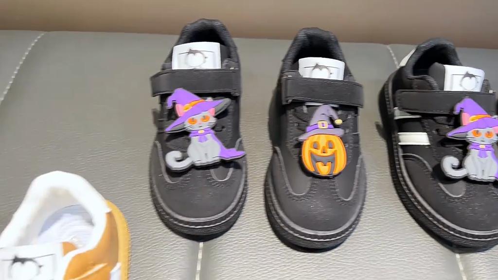 New Spring Sports Shoes for Boys and Girls Halloween Casual Versatile Velcro Style Fashionable German Training Shoes
