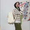 Large Capacity Student Schoolbag Women's Solid Color Backpack Multi-compartment Travel Backpack