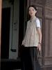 Johnature Women Chinese Style Belt Vests Coats V-Neck Solid Color Cloths Autumn Loose Vintage Vests