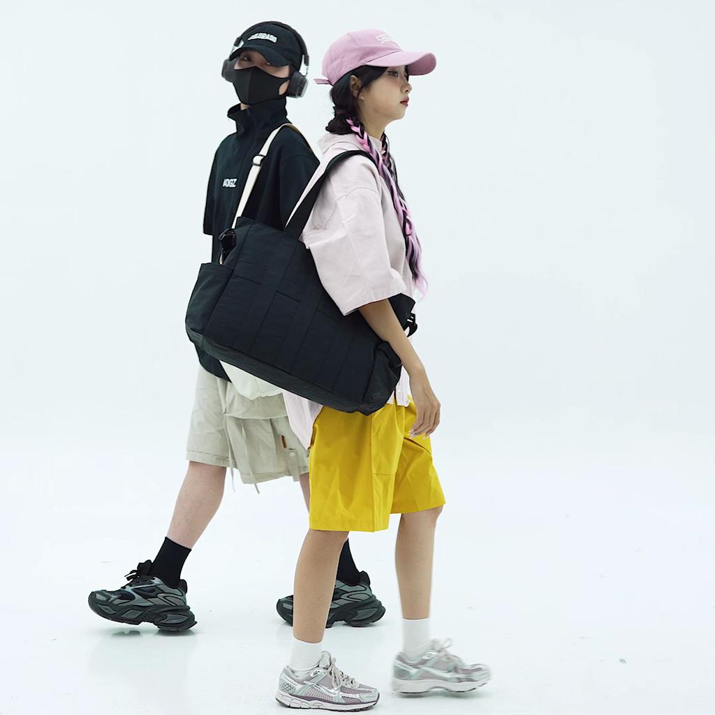 Women's Shoulder Bag Men's Crossbody Bag Solid Color Shopping Bag Large Capacity Travel Bag