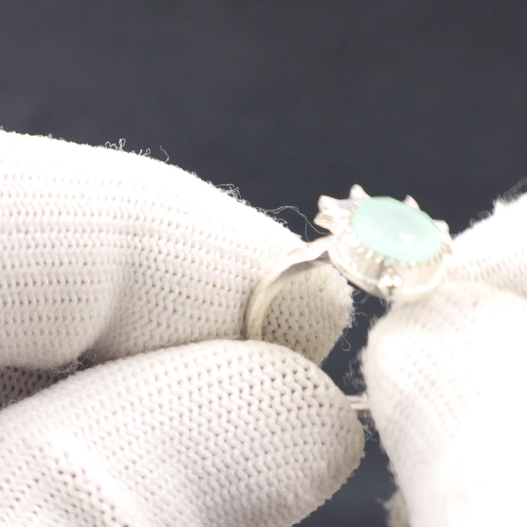 Aqua Chalcedony Gemstone 925 Sterling Silver Jewelry Handmade Ring Gift For Mom RR-67-19