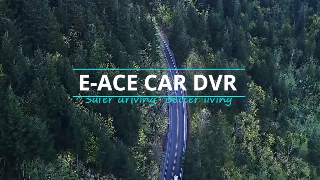 E-ACE A38 Dash Cam, a 2.5K Device Equipped with WiFi and GPS, Features a 1080P Rear Camera with Night Vision and Waterproof Capabilities.