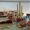 Three Metal Candle Holders, Suitable for Dinner, Wedding Anniversaries, and Birthday Table Accessories (excluding Candles)