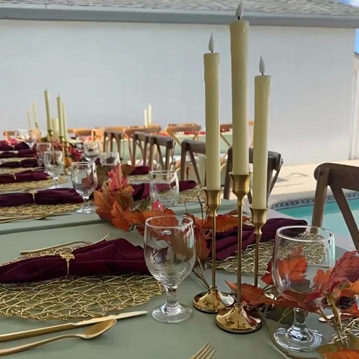 Three Metal Candle Holders, Suitable for Dinner, Wedding Anniversaries, and Birthday Table Accessories (excluding Candles)