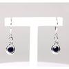 LeCalla S925 Sterling Silver Jewelry Leverback Infinity Birthstone Earrings for Women (6 MM Blue Sapphire)