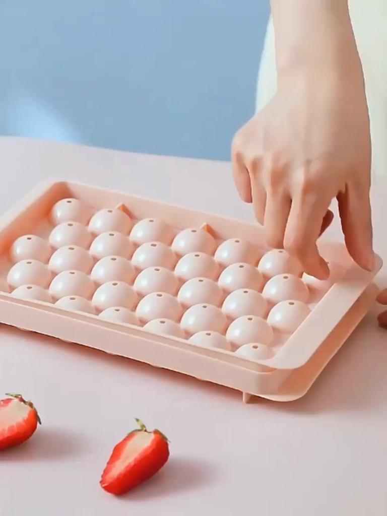 33 Grid Hockey Shape PP Ice Ball Mold, Whiskey Ice Cube Tray Box, Popsicle Lollipop Maker DIY Frozen Kitchen Gadgets Gifts