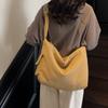 Large Capacity Tote Bag Women Solid Color Shoulder Bag Crossbody Bag