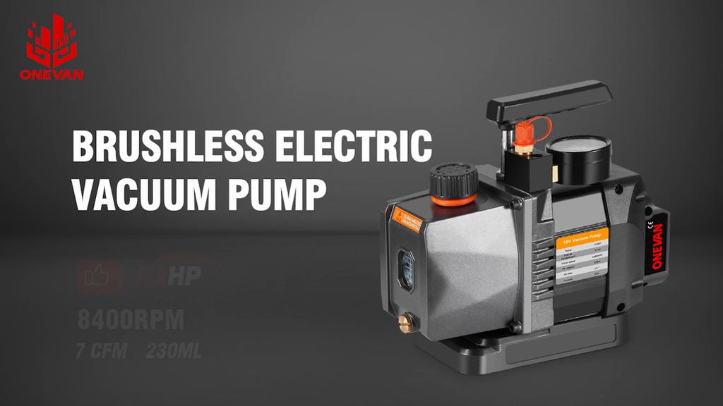 ONEVAN 1/2 KM 7 CFM Bezszczotkowa Pompa Próżniowa do Czynnika Chłodniczego 1/4 Pompa Chłodnicza do Klimatyzacji Samochodowej Domowej Na Akumulator Makita 18V