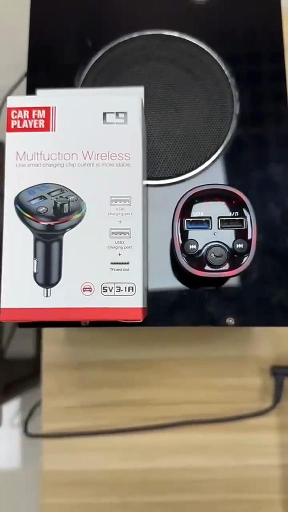 Bluetooth Car FM Transmitter PD Type-C Dual USB Fast Charger Car Adapter Handsfree Radio Modulator MP3 Player Support TF Card