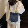Denim Bag Women's Shoulder Bag Bucket Bag Large Capacity Crossbody Bag