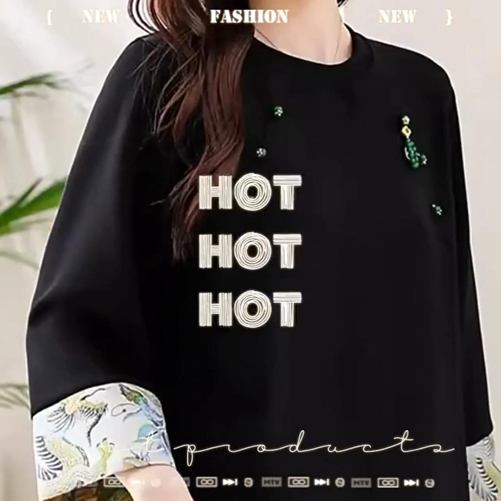 Vintage New Chinese Style Long-sleeved Top Autumn and Winter Mid-length Versatile Shirt
