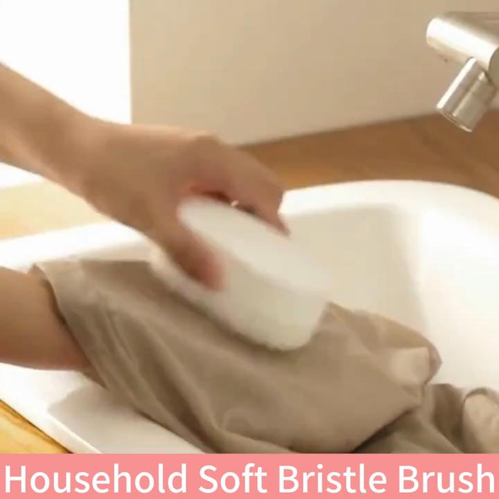 Versatile Soft Bristle Laundry Brush - Ideal for Clothes, Shoes & Collars
