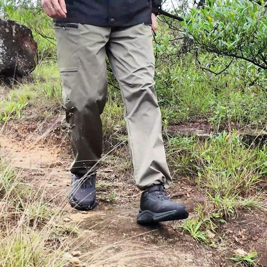 Baasploa men's hiking shoes, rotary buckle outdoor sports shoes, men's comfortable soft-soled casual walking shoes, anti-slip warm shoes
