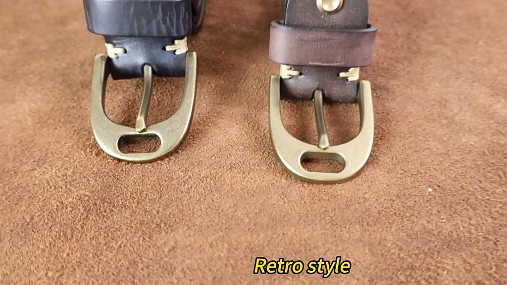 Personalized Diamond Embossed Leather Belt for Men, Genuine Top Layer Cowhide Retro Casual Belt