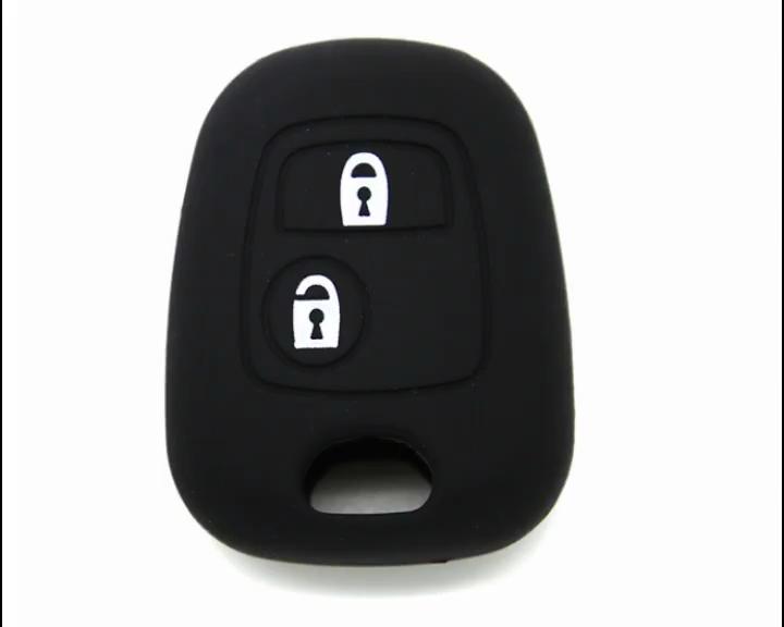 For Peugeot 107 206 307 207 408 Key Protector Holder Shell 2 Buttons Silicone Rubber Car Remote Key Case Cover New
