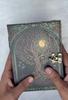 200 Page Large Grimoire Leather Journal - Blank Spell Book - Tree of Life Journal - Book of Shadows Leather - Celestial Gifts for Him/her