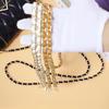 47in PU Leather Flat Chain Strap Handbag Chains Purse Straps Shoulder Cross Body Replacement Strap DIY Purse Making