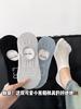 Cartoon Little Bear Boat Socks Women's Thin Anti Slip Silicone Non Slip Heel Invisible Socks Women's Summer Simple Shallow Mouth Short Socks