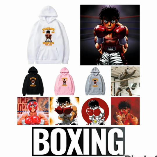 Cartoon Japan Anime IPPO Muay Thai Kick Boxing UFFC MMA Jacket Sweatshirt Hoodies Cosplay Men Women Kid Unisex Sport Gym Fitness Workout