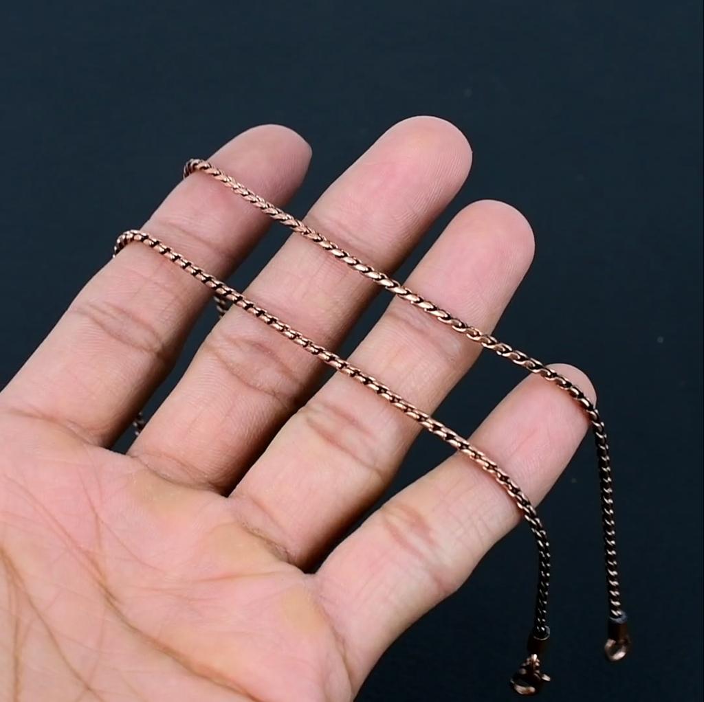 Copper Snake Chain Oxidized Copper Chain Necklace Pure Copper Chain Solid Jewelry Chain Handmade Copper Chain Jewelry Gift For Her Mom