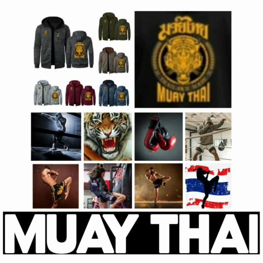 MMA Tiger Muay Thai Kick Boxing UFFC Jacket Sweatshirt Hoodies Zip Men Women Kid Unisex Long Sleeve Print Sport Gym Fitness Workout