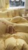 Chiffon Lace Bedding Set Four-piece Set Skin-friendly Breathable Washed Sheets Quilt Cover Pillowcase