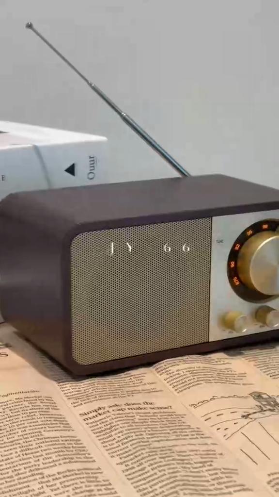 Radio FM Nostalgica Retrò Portatile Ricevitore Radio Vintage in Noce Altoparlante Bluetooth Subwoofer Wireless Soundbar Supporta Scheda TF