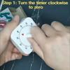 Multifunctional Mechanical Reminder Timer Kitchen 60 Minutes Countdown With Alarm Reminder Magnet Timer Cooking Teaching Homework Office (White/Black)