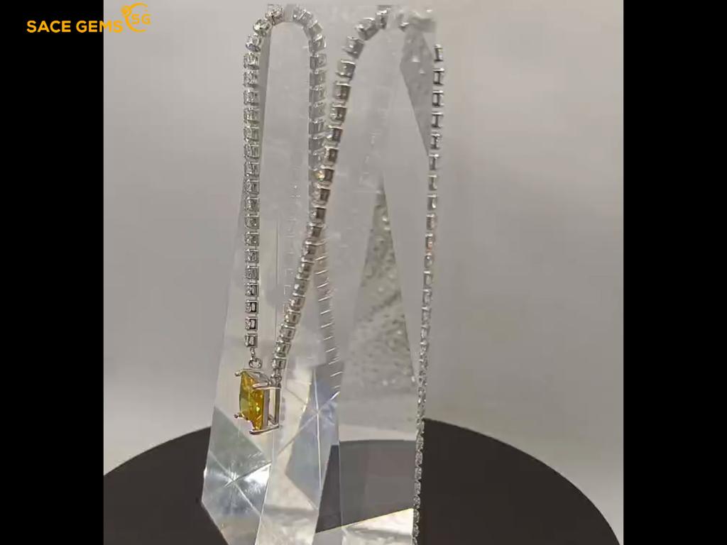 Sace Gems Classic Luxury Zircon Women Pendant Necklace Jewelry Wedding Promise Party Gift