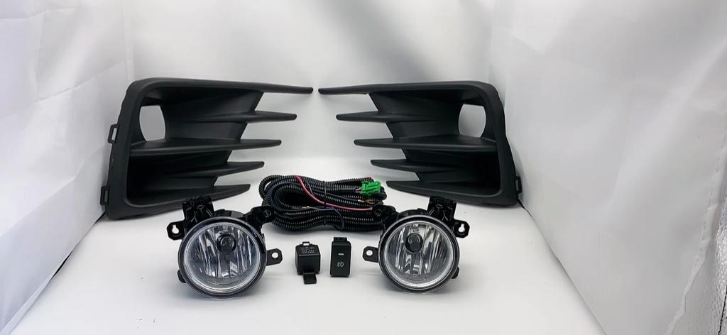 1 Pair Car Front Bumper Halogen Fog Lights Assembly Driving Lamp Foglight Wiring Switch Set For Honda City 2020 2021 2022