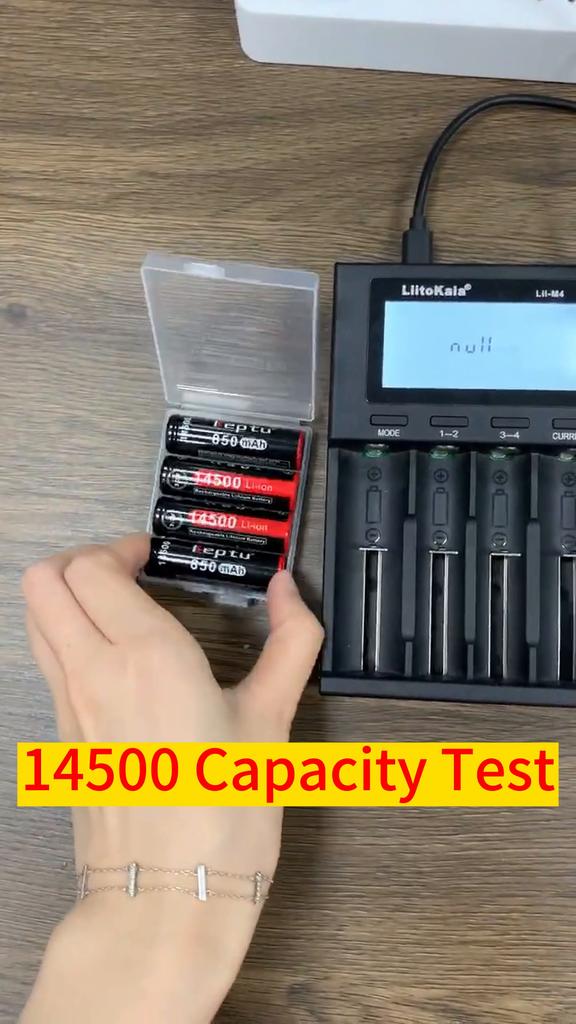 KEPTU 14500 850mAh 3.7V Li-ion Rechargeable Batteries AA Battery Lithium Cell for Led Flashlight Headlamps Torch Mouse