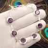 Amethyst Gemstone 925 Sterling Silver Jewelry Handmade Bracelet 7-9" For Women RB-13-9