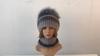 Hot Sale Women Winter Real Rex Rabbit Fur Hat Scarf Sets Natural Warm Genuine Silver Fox Fur Rex Rabbit Fur Cap Scarves 2 Pieces