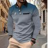 Mens Casual Polo Shirt Long Sleeve Polos Men Tops